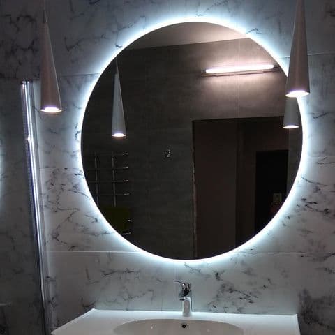 зеркало для ванной на заказ круглое с подсветкой