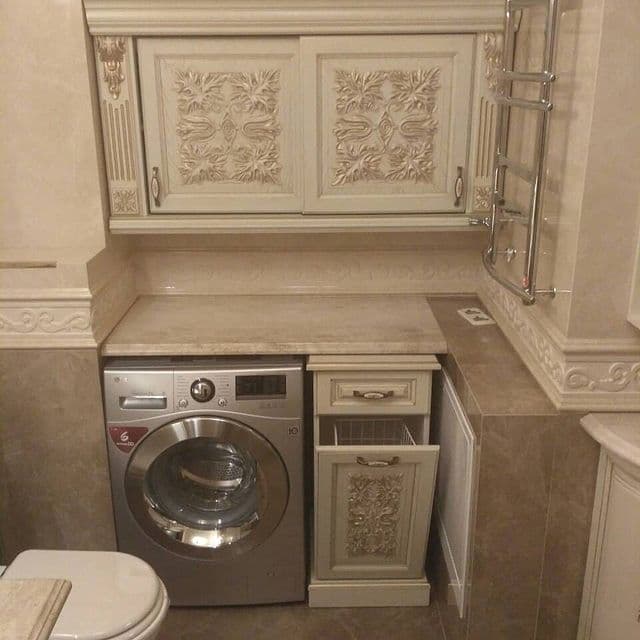встраивание стиральной машины под общую столешницу